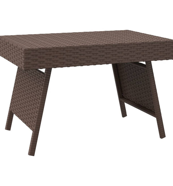 Beistelltisch Klappbar Braun 60x40x38 cm Poly Rattan