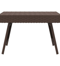 Beistelltisch Klappbar Braun 60x40x38 cm Poly Rattan