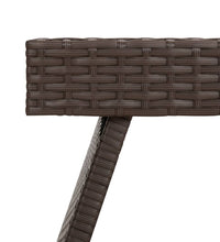 Beistelltisch Klappbar Braun 60x40x38 cm Poly Rattan