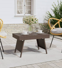 Beistelltisch Klappbar Braun 60x40x38 cm Poly Rattan