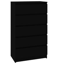 Schubladenschrank Schwarz 60x36x103 cm Holzwerkstoff