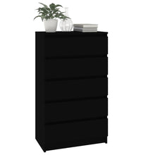 Schubladenschrank Schwarz 60x36x103 cm Holzwerkstoff