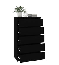 Schubladenschrank Schwarz 60x36x103 cm Holzwerkstoff