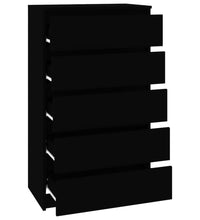 Schubladenschrank Schwarz 60x36x103 cm Holzwerkstoff