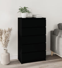 Schubladenschrank Schwarz 60x36x103 cm Holzwerkstoff