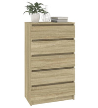 Schubladenschrank Sonoma-Eiche 60x36x103 cm Holzwerkstoff