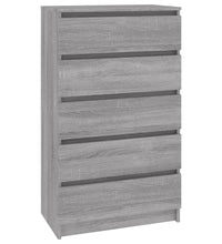 Schubladenschrank Grau Sonoma 60x36x103 cm Holzwerkstoff