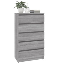 Schubladenschrank Grau Sonoma 60x36x103 cm Holzwerkstoff