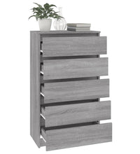 Schubladenschrank Grau Sonoma 60x36x103 cm Holzwerkstoff