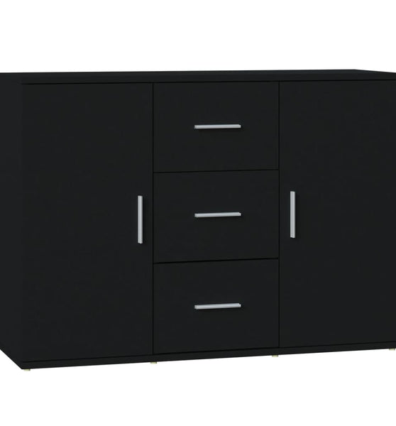 Sideboard Schwarz 91x29,5x65 cm Holzwerkstoff