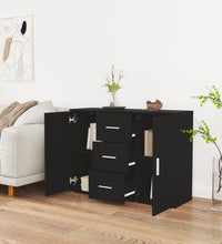 Sideboard Schwarz 91x29,5x65 cm Holzwerkstoff