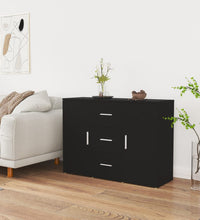 Sideboard Schwarz 91x29,5x65 cm Holzwerkstoff