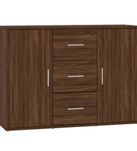 Sideboard Braun Eichen-Optik 91x29,5x65 cm Holzwerkstoff