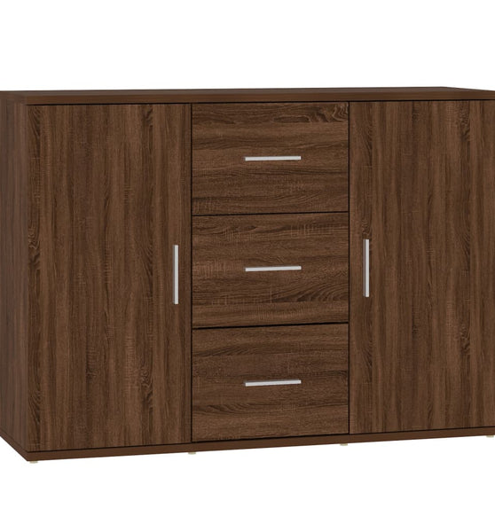 Sideboard Braun Eichen-Optik 91x29,5x65 cm Holzwerkstoff