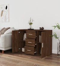 Sideboard Braun Eichen-Optik 91x29,5x65 cm Holzwerkstoff