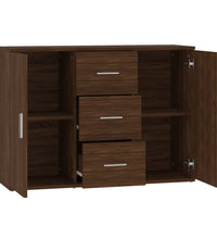 Sideboard Braun Eichen-Optik 91x29,5x65 cm Holzwerkstoff