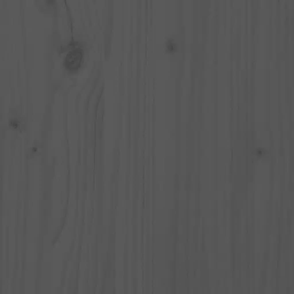 Massivholzbett Grau 160x200 cm Kiefer