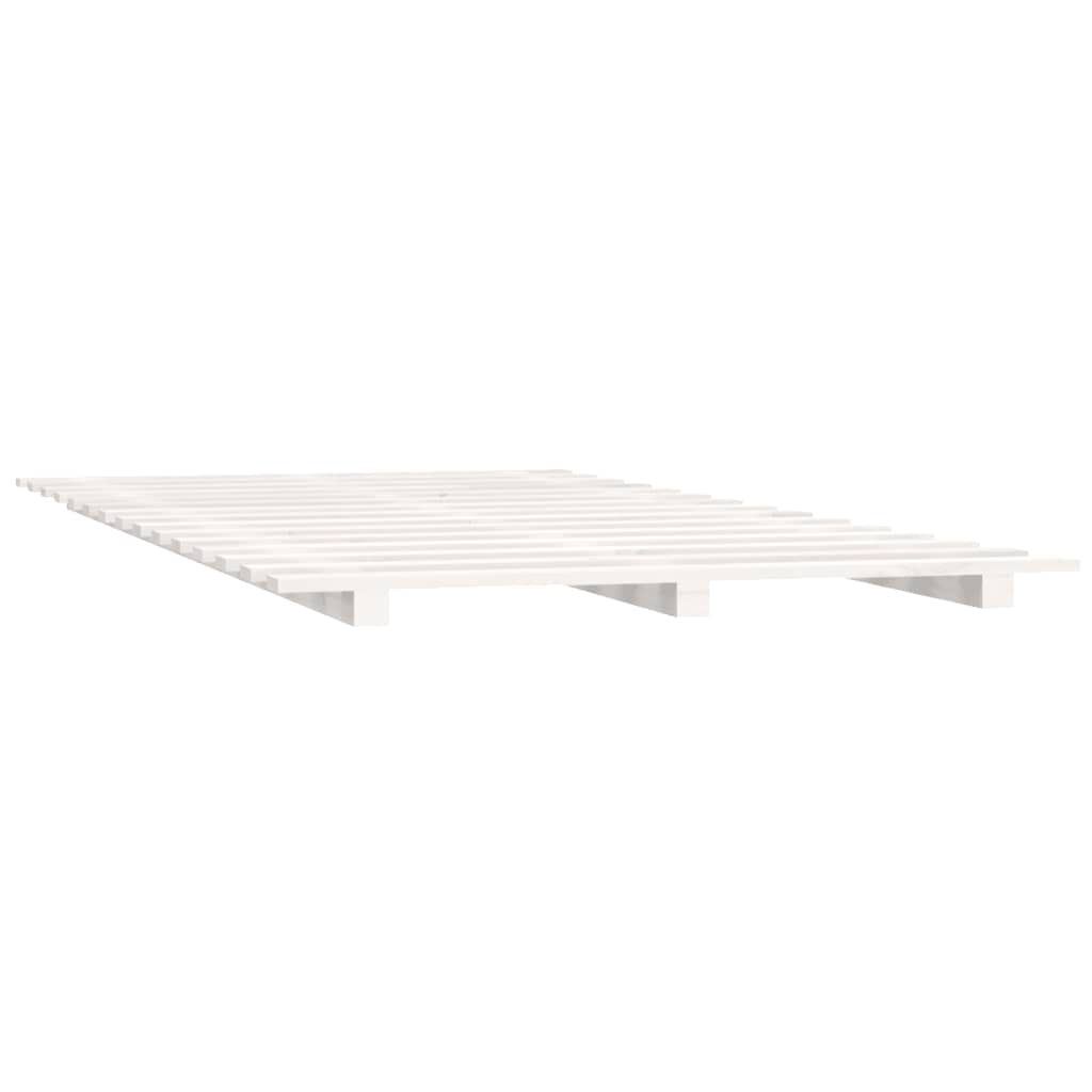 Massivholzbett Weiß 75x190 cm Kiefer