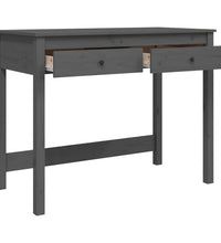 Schreibtisch mit Schubladen Grau 100x50x78 cm Massivholz Kiefer