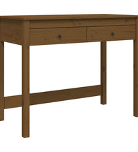 Schreibtisch mit Schubladen Honigbraun 100x50x78 cm Massivholz