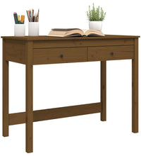 Schreibtisch mit Schubladen Honigbraun 100x50x78 cm Massivholz