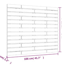 Wand-Kopfteil Grau 106x3x91,5 cm Massivholz Kiefer