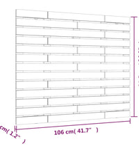 Wand-Kopfteil Honigbraun 106x3x91,5 cm Massivholz Kiefer