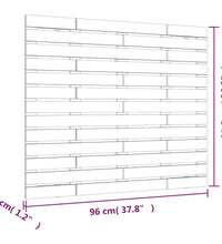 Wand-Kopfteil Weiß 96x3x91,5 cm Massivholz Kiefer