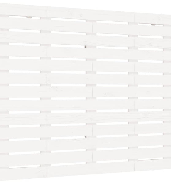 Wand-Kopfteil Weiß 126x3x91,5 cm Massivholz Kiefer
