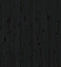 Wand-Kopfteil Schwarz 146x3x91,5 cm Massivholz Kiefer