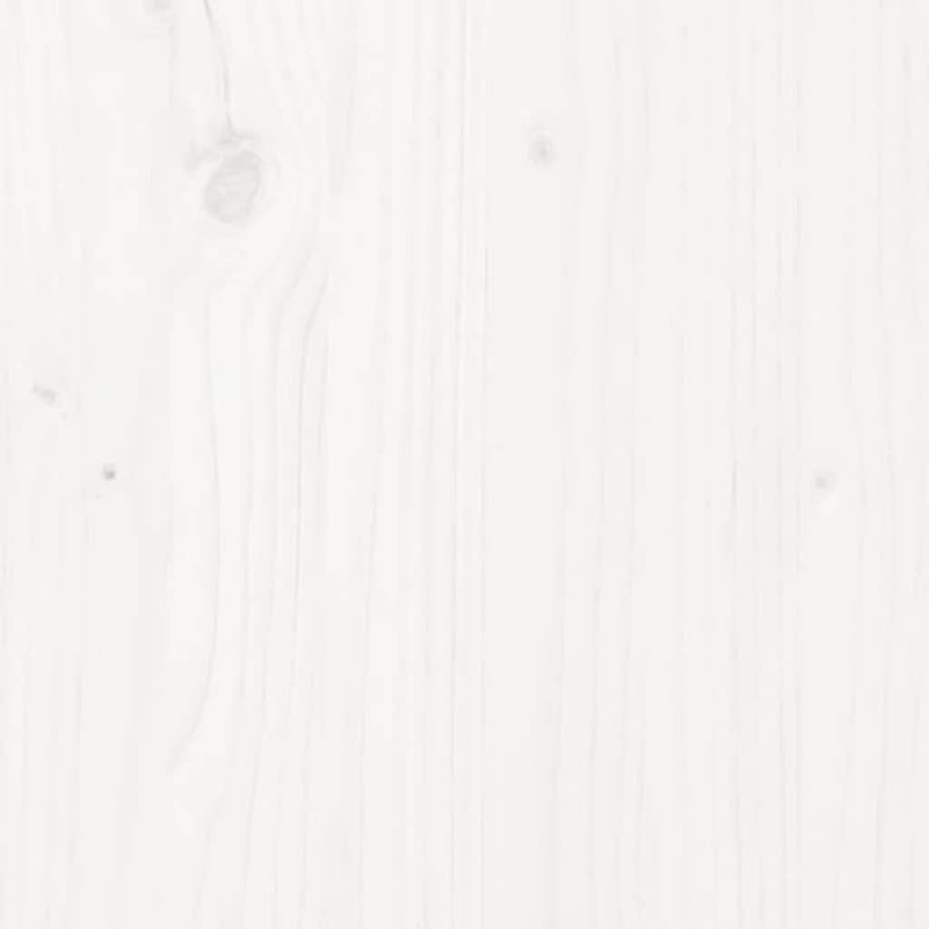 Wand-Kopfteil Weiß 186x3x91,5 cm Massivholz Kiefer