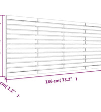 Wand-Kopfteil Honigbraun 186x3x91,5 cm Massivholz Kiefer