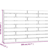 Wand-Kopfteil Honigbraun 106x3x63 cm Massivholz Kiefer