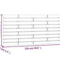 Wand-Kopfteil Weiß 126x3x63 cm Massivholz Kiefer