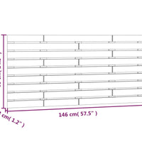 Wand-Kopfteil 146x3x63 cm Massivholz Kiefer