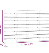 Wand-Kopfteil Schwarz 81x3x63 cm Massivholz Kiefer