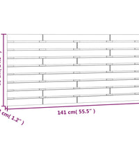 Wand-Kopfteil Weiß 141x3x63 cm Massivholz Kiefer