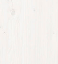 Wand-Kopfteil Weiß 204x3x80 cm Massivholz Kiefer