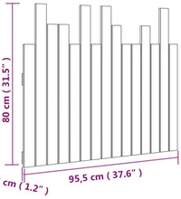 Wand-Kopfteil 95,5x3x80 cm Massivholz Kiefer