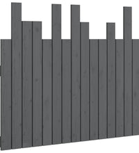 Wand-Kopfteil Grau 95,5x3x80 cm Massivholz Kiefer