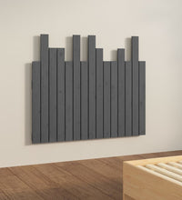 Wand-Kopfteil Grau 95,5x3x80 cm Massivholz Kiefer