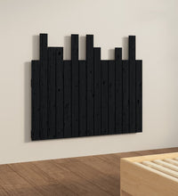 Wand-Kopfteil Schwarz 95,5x3x80 cm Massivholz Kiefer
