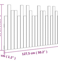 Wand-Kopfteil 127,5x3x80 cm Massivholz Kiefer