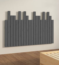 Wand-Kopfteil Grau 127,5x3x80 cm Massivholz Kiefer