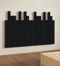 Wand-Kopfteil Schwarz 127,5x3x80 cm Massivholz Kiefer