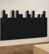 Wand-Kopfteil Schwarz 146,5x3x80 cm Massivholz Kiefer