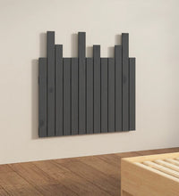 Wand-Kopfteil Grau 82,5x3x80 cm Massivholz Kiefer