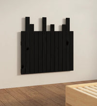 Wand-Kopfteil Schwarz 82,5x3x80 cm Massivholz Kiefer