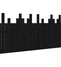 Wand-Kopfteil Schwarz 166x3x80 cm Massivholz Kiefer