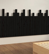 Wand-Kopfteil Schwarz 166x3x80 cm Massivholz Kiefer